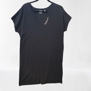 Junk Food Clothing Women's XL Disney "Dream" T-Shirt Coverup Dress Grey